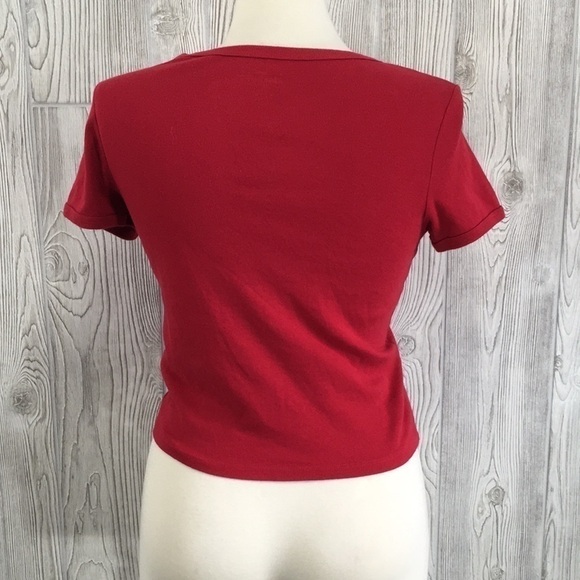 HOLLISTER California Red Flowers Tee size Small - Picture 5 of 7